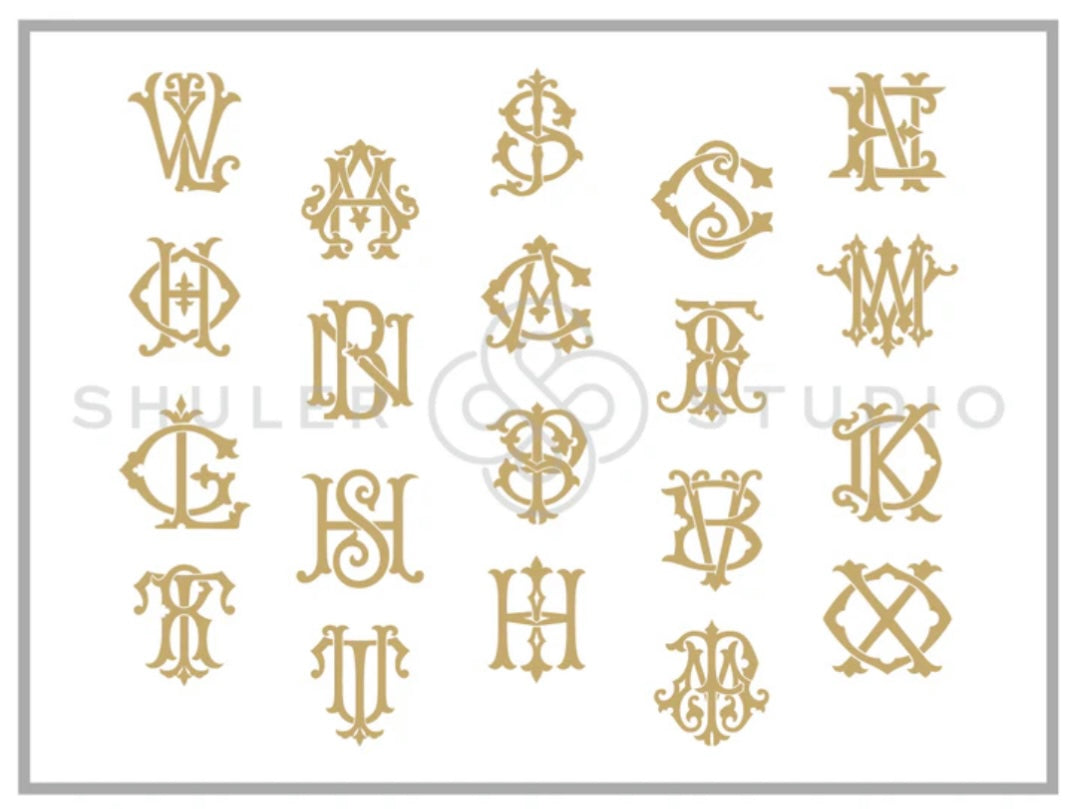 Chic Monogram Hand Towel Set